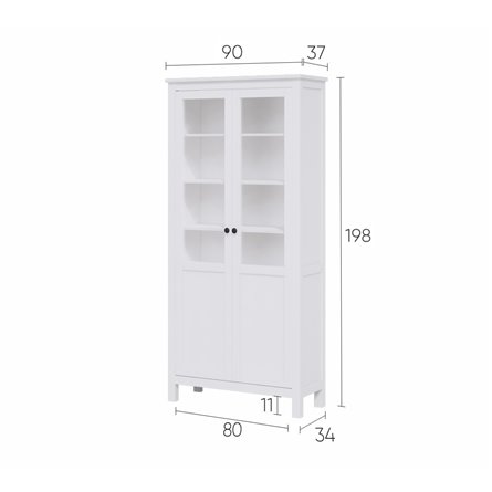 Шкаф-витрина IKEA ХЕМНЭС с дверями