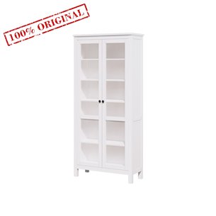 Шкаф для книг IKEA ХЕМНЭС с дверями стекло 