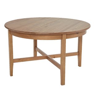 Стол обеденный IKEA Хемнэс раскладной, массив сосны, цвет белый ИКЕА