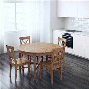 Стол обеденный IKEA Хемнэс раскладной, массив сосны, цвет белый ИКЕА