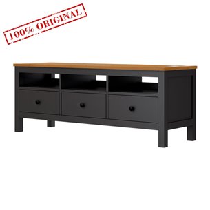 Тумба под ТВ ХЕМНЭС (Россия) черный/светло-коричневый