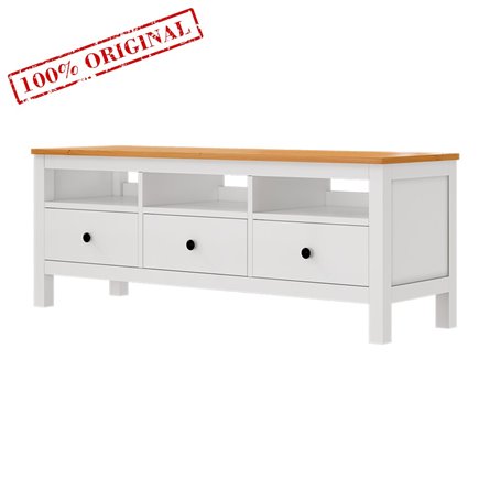 Тумба под ТВ ХЕМНЭС (Россия) черный/светло-коричневый