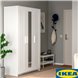 BRIMNES БРИМНЭС, Шкаф платяной 3-дверный, белый ИКЕА