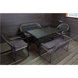 Комплект мебели из искусственного ротанга Мэдисон НЬЮ (Medison) Family Set NEW с подушками на сидение