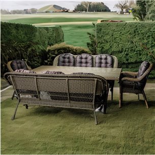 Комплект мебели из искусственного ротанга Family set КРОСС Мэдисон (2 дивана+2 кресла) с подушками на сидение и спинку