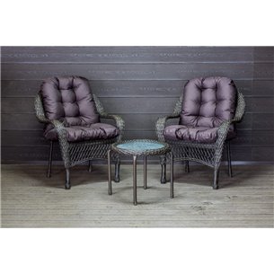 Садовый комплект из искусственного ротанга Мэдисон НЬЮ (Medison NEW) Balcony set с круглым столиком с подушками на сиденье и спи