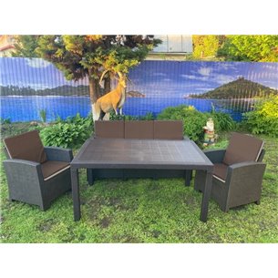 Комплект мебели под искусственный ротанг для отдыха Калифорния «California Maxi Triple Set» арт.77787/77770/536 КД П