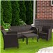 Комплект мебели под искусственный ротанг для отдыха с 3-местным диваном California terrace triple set