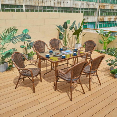 Алюминиевый комплект мебели из искусственного...