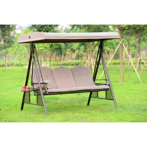 Садовые качели Gloria трехместные стальные