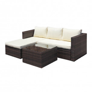 Лаунж зона из искусственного ротанга на металлическом каркасе Лана Сет «LANA SET»