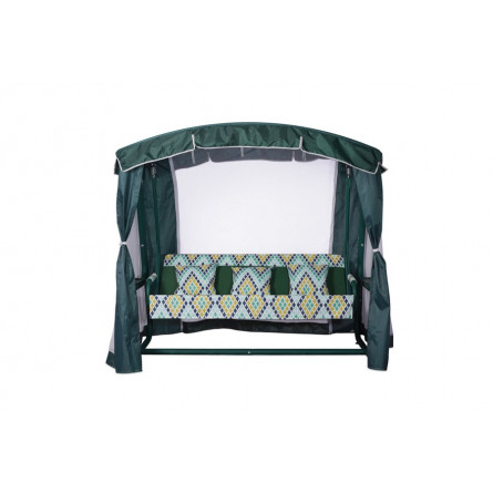 Садовые качели «Афина Премиум Грин» с москитной сеткой