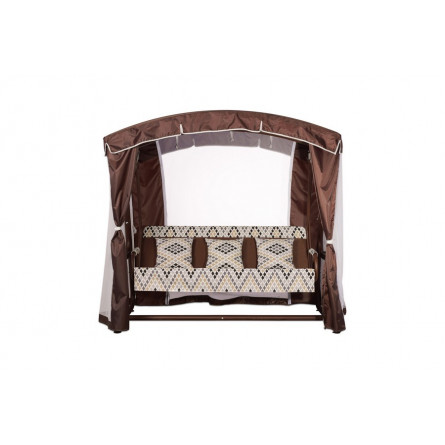 Садовые качели «Афина Премиум Шоколад» с москитной сеткой