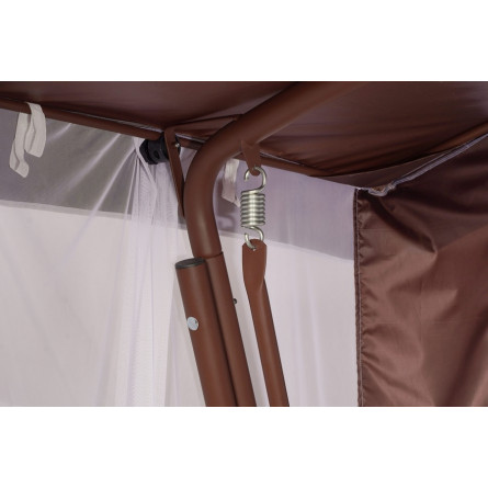 Садовые качели «Афина Премиум Шоколад» с москитной сеткой