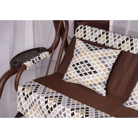 Садовые качели «Афина Премиум Шоколад» с москитной сеткой