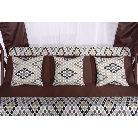 Садовые качели «Афина Премиум Шоколад» с москитной сеткой