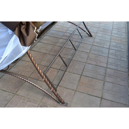 Кованные садовые качели «Добрыня» (3-х местные)