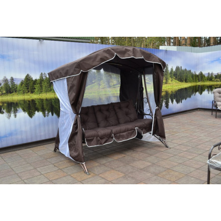 Кованные садовые качели «Добрыня» (3-х местные)