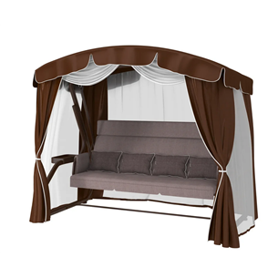 Садовые качели Redford «Бригантина Люкс Шоколад» с москитной сеткой