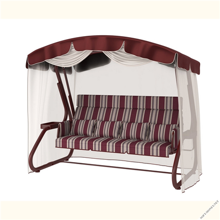 Садовые качели «Бригантина Бордо» с москитной сеткой арт. 502 Б