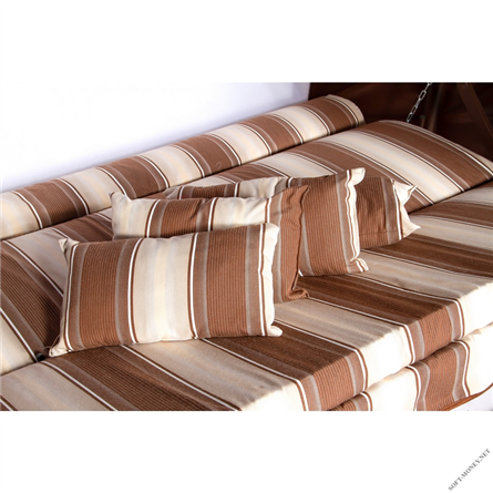 Садовые качели четырехместные с москитной сеткой Redford Амстердам шоколад