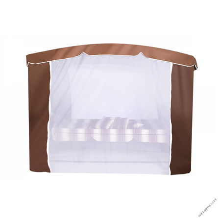 Садовые качели четырехместные с москитной сеткой Redford Амстердам шоколад