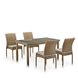 Комплект плетеной мебели T256B/Y380B-W65 Light Brown (4+1)