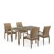 Комплект плетеной мебели T256B/Y379B-W65 Light Brown (4+1)