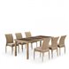 Комплект плетеной мебели T365/Y380B-W65 Light Brown (6+1)