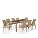 Комплект плетеной мебели T365/Y380B-W65 Light Brown (8+1)