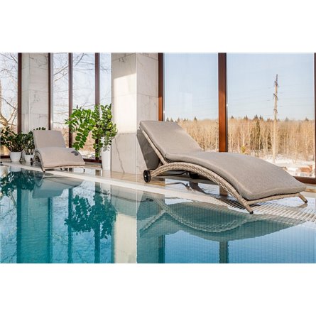 Шезлонги AGATA бежевые с матрасами