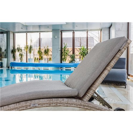 Шезлонг AGATA бежевый с матрасом