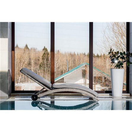 Шезлонг AGATA бежевый с матрасом