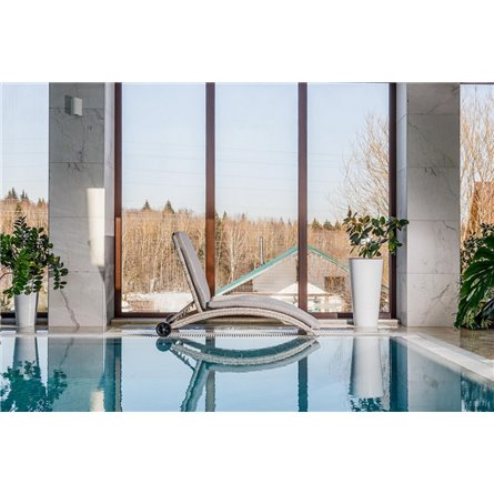 Шезлонг AGATA бежевый с матрасом