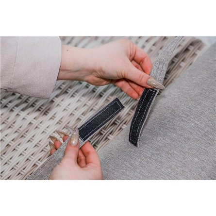 Шезлонг AGATA бежевый с матрасом