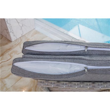 Шезлонг AGATA бежевый с матрасом