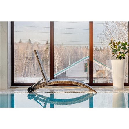 Шезлонг AGATA серый без матраса