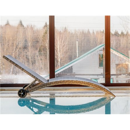 Шезлонг AGATA серый без матраса