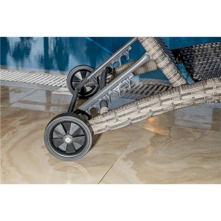 Шезлонг AGATA серый без матраса