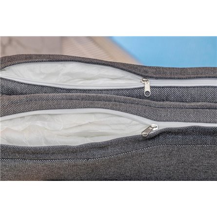 Шезлонг AGATA серый с матрасом