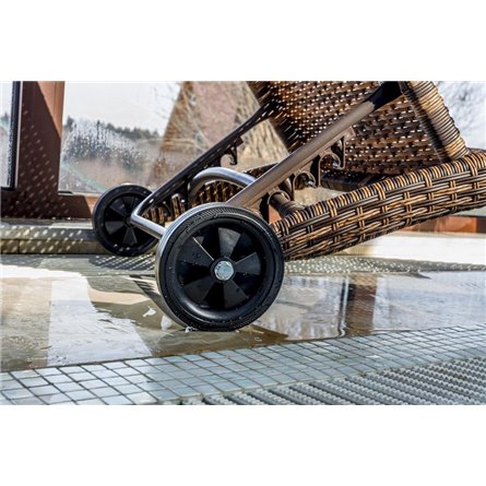 Шезлонг AGATA коричневый без матраса