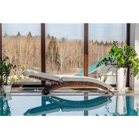 Шезлонг AGATA коричневый с матрасом