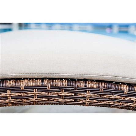 Шезлонг AGATA коричневый с матрасом