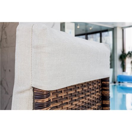 Шезлонг AGATA коричневый с матрасом