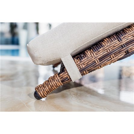 Шезлонг AGATA коричневый с матрасом