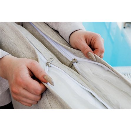 Шезлонг AGATA коричневый с матрасом