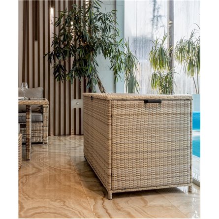 Сундук для хранения KARL 120 c колесиками бежевый