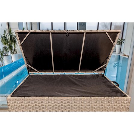 Сундук для хранения KARL 120 c колесиками бежевый