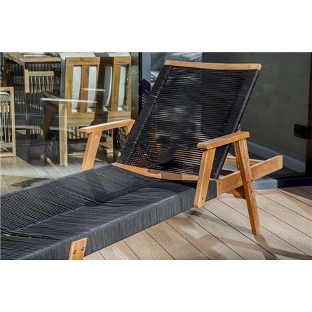Шезлонг MICHELLE SUNLOUNGE с черной подушкой