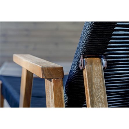 Шезлонг MICHELLE SUNLOUNGE с черной подушкой